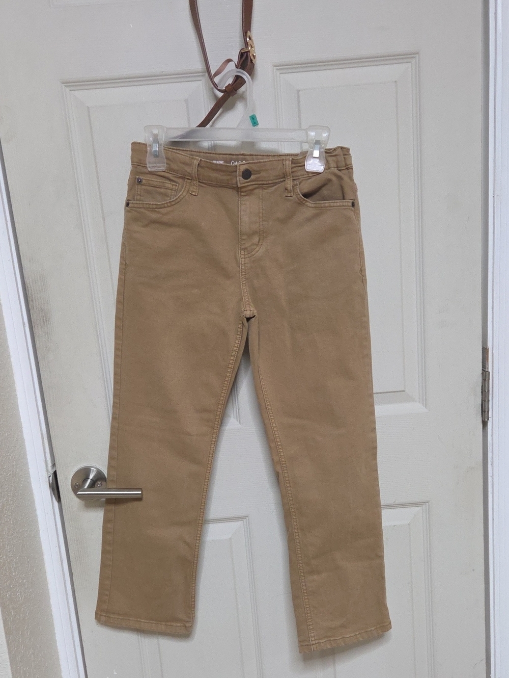 Cat & Jack Tan Straight-Leg Pants Sz 14 Kids [1448]